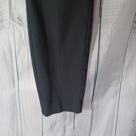 Loft High Waist Curvy Skinny Black Pants with Gold Button Accents - Picture 4 of 10